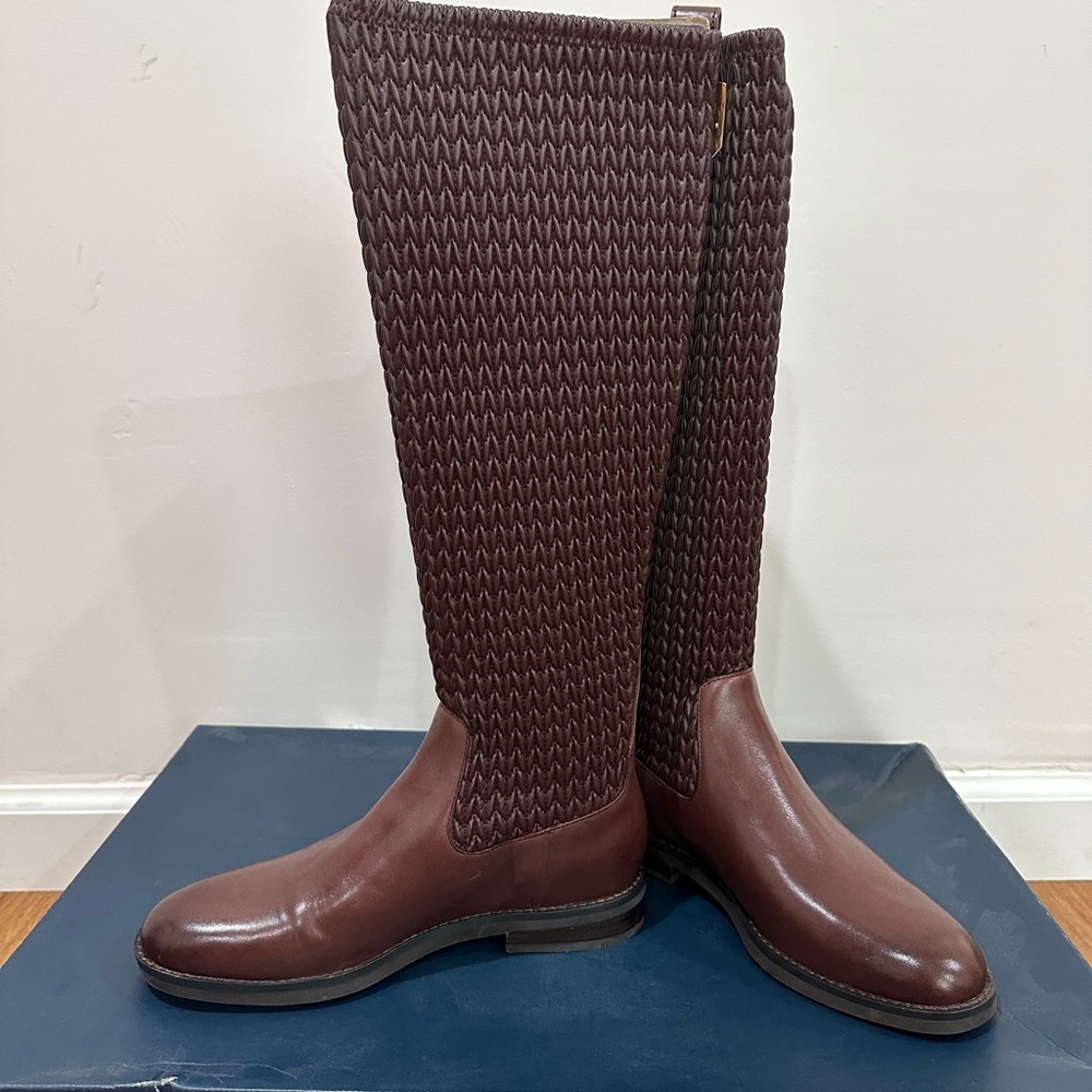 Cole Haan Stretch Lexi Boots In Chocolate - New w Box